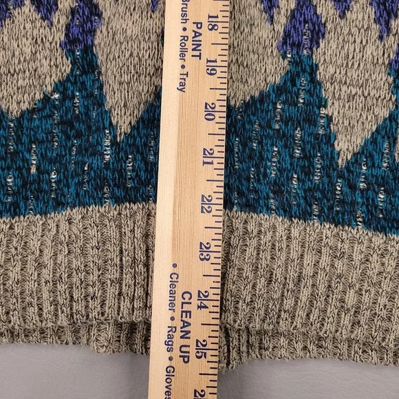 Vintage Sweater Graphix Sweater Mens Large Multicolor Cardigan Aztec Knit 90s